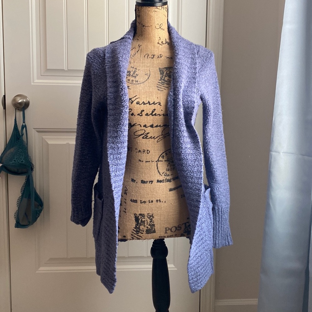 Comfy Purple Knitted Cardigan